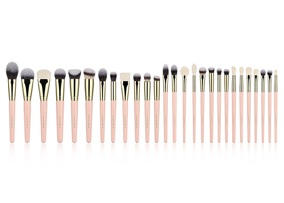 مجموعة فرش ماكياج الشعر الاصطناعية عالية الجودة مجموعة شعار مخصص 27 قطعة
