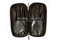 حقيبة فرشاة ماكياج محمولة حامل حقيبة يد متعددة الوظائف مع حقيبة داخلية للسفر والمنزل ، أسود